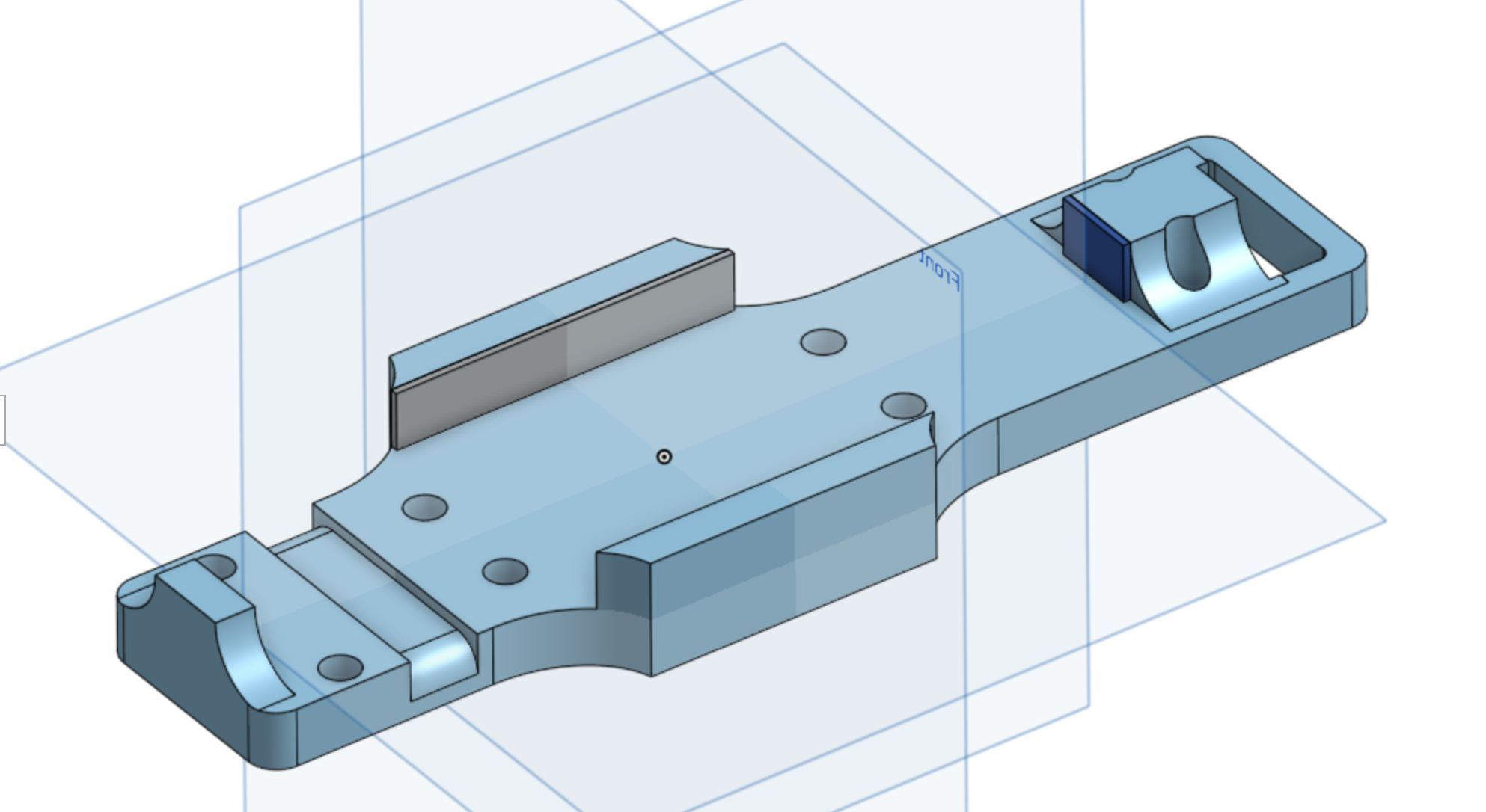 A screenshot of the battery bracket from onshape