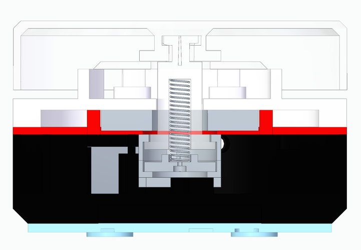 A photo of the cross section of the LinkLite CAD.